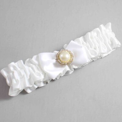 White Satin Wedding Garter / White Wedding Garters / Wedding Garter / Custom Wedding Garter / Bridal Garter / Prom Garter / Linda Joyce Couture / Personalized Garter / Personalized Wedding Garter / Personalized Prom Garter