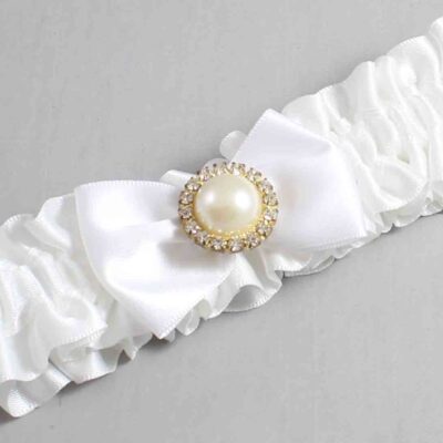 White Satin Wedding Garter / White Wedding Garters / Wedding Garter / Custom Wedding Garter / Bridal Garter / Prom Garter / Linda Joyce Couture / Personalized Garter / Personalized Wedding Garter / Personalized Prom Garter