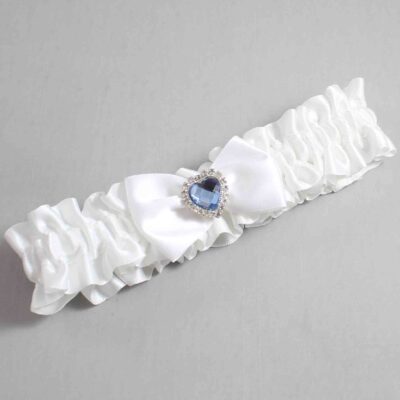 White Satin Wedding Garter / White Wedding Garters / Wedding Garter / Custom Wedding Garter / Bridal Garter / Prom Garter / Linda Joyce Couture / Personalized Garter / Personalized Wedding Garter / Personalized Prom Garter