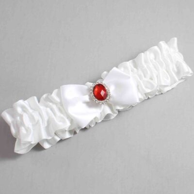 White Satin Wedding Garter / White Wedding Garters / Wedding Garter / Custom Wedding Garter / Bridal Garter / Prom Garter / Linda Joyce Couture / Personalized Garter / Personalized Wedding Garter / Personalized Prom Garter
