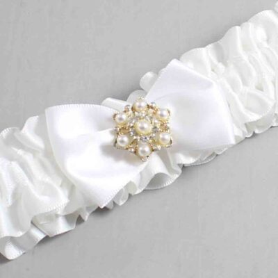 White Satin Wedding Garter / White Wedding Garters / Wedding Garter / Custom Wedding Garter / Bridal Garter / Prom Garter / Linda Joyce Couture / Personalized Garter / Personalized Wedding Garter / Personalized Prom Garter