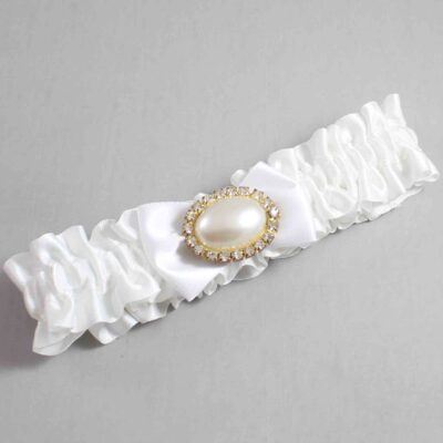 White Satin Wedding Garter / White Wedding Garters / Wedding Garter / Custom Wedding Garter / Bridal Garter / Prom Garter / Linda Joyce Couture / Personalized Garter / Personalized Wedding Garter / Personalized Prom Garter
