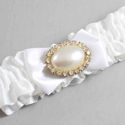 White Satin Wedding Garter / White Wedding Garters / Wedding Garter / Custom Wedding Garter / Bridal Garter / Prom Garter / Linda Joyce Couture / Personalized Garter / Personalized Wedding Garter / Personalized Prom Garter