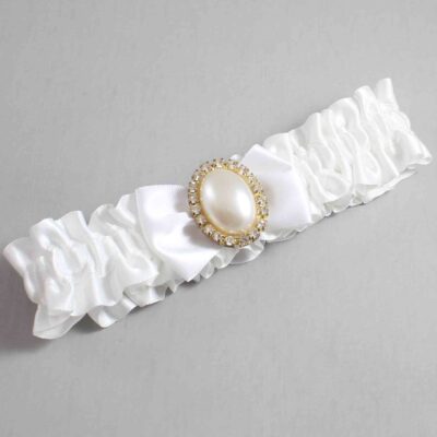 White Satin Wedding Garter / White Wedding Garters / Wedding Garter / Custom Wedding Garter / Bridal Garter / Prom Garter / Linda Joyce Couture / Personalized Garter / Personalized Wedding Garter / Personalized Prom Garter