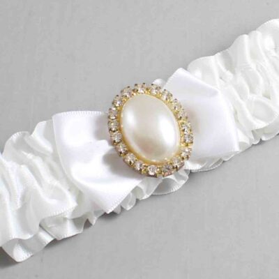 White Satin Wedding Garter / White Wedding Garters / Wedding Garter / Custom Wedding Garter / Bridal Garter / Prom Garter / Linda Joyce Couture / Personalized Garter / Personalized Wedding Garter / Personalized Prom Garter