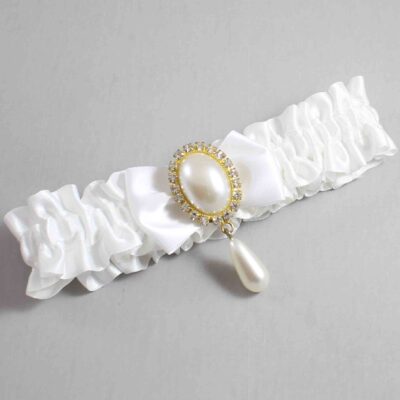 White Satin Wedding Garter / White Wedding Garters / Wedding Garter / Custom Wedding Garter / Bridal Garter / Prom Garter / Linda Joyce Couture / Personalized Garter / Personalized Wedding Garter / Personalized Prom Garter