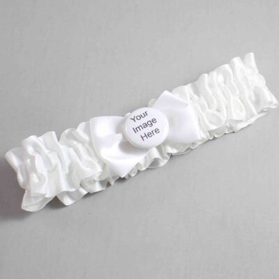 White Satin Wedding Garter / White Wedding Garters / Wedding Garter / Custom Wedding Garter / Bridal Garter / Prom Garter / Linda Joyce Couture / Personalized Garter / Personalized Wedding Garter / Personalized Prom Garter