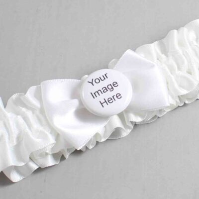White Satin Wedding Garter / White Wedding Garters / Wedding Garter / Custom Wedding Garter / Bridal Garter / Prom Garter / Linda Joyce Couture / Personalized Garter / Personalized Wedding Garter / Personalized Prom Garter