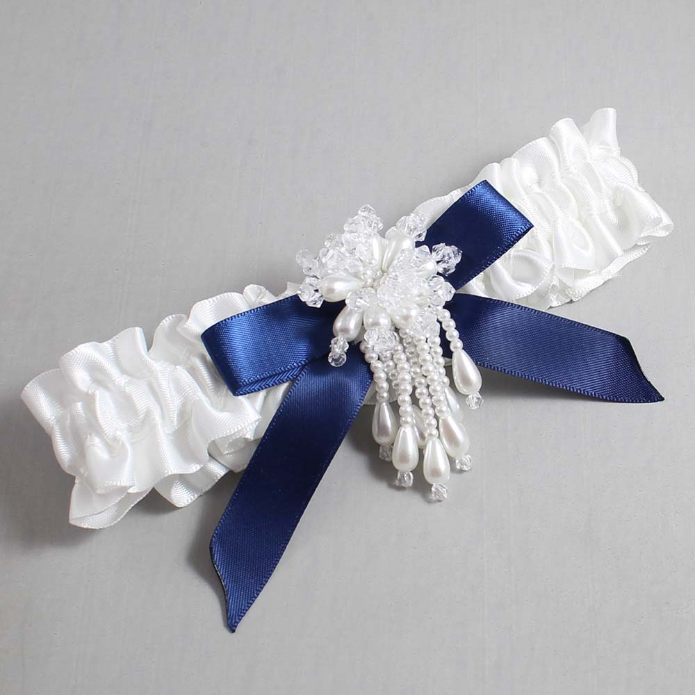 White and Navy Blue Satin Wedding Garter / White Wedding Garters / Wedding Garter / Custom Wedding Garter / Bridal Garter / Prom Garter / Linda Joyce Couture / Personalized Garter / Personalized Wedding Garter / Personalized Prom Garter White and Navy Blue Satin Wedding Garter / White Wedding Garters / Wedding Garter / Custom Wedding Garter / Bridal Garter / Prom Garter / Linda Joyce Couture / Personalized Garter / Personalized Wedding Garter / Personalized Prom Garter