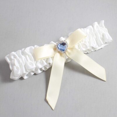White and Ivory Satin Wedding Garter / White Wedding Garters / Wedding Garter / Custom Wedding Garter / Bridal Garter / Prom Garter / Linda Joyce Couture / Personalized Garter / Personalized Wedding Garter / Personalized Prom Garter