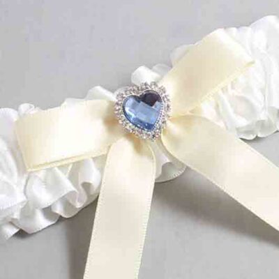 White and Ivory Satin Wedding Garter / White Wedding Garters / Wedding Garter / Custom Wedding Garter / Bridal Garter / Prom Garter / Linda Joyce Couture / Personalized Garter / Personalized Wedding Garter / Personalized Prom Garter