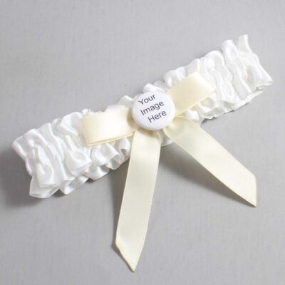 White and Ivory Satin Wedding Garter / White Wedding Garters / Wedding Garter / Custom Wedding Garter / Bridal Garter / Prom Garter / Linda Joyce Couture / Personalized Garter / Personalized Wedding Garter / Personalized Prom Garter