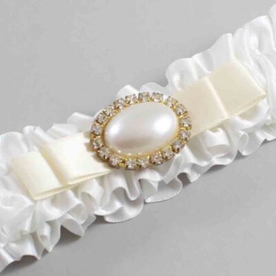 White and Ivory Satin Wedding Garter / White Wedding Garters / Wedding Garter / Custom Wedding Garter / Bridal Garter / Prom Garter / Linda Joyce Couture / Personalized Garter / Personalized Wedding Garter / Personalized Prom Garter