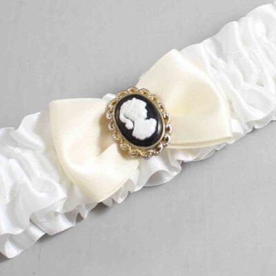 White and Ivory Satin Wedding Garter / White Wedding Garters / Wedding Garter / Custom Wedding Garter / Bridal Garter / Prom Garter / Linda Joyce Couture / Personalized Garter / Personalized Wedding Garter / Personalized Prom Garter