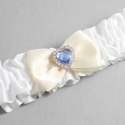 White and Ivory Satin Wedding Garter / White Wedding Garters / Wedding Garter / Custom Wedding Garter / Bridal Garter / Prom Garter / Linda Joyce Couture / Personalized Garter / Personalized Wedding Garter / Personalized Prom Garter