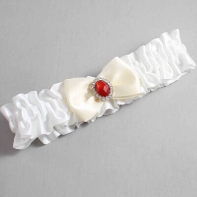 White and Ivory Satin Wedding Garter / White Wedding Garters / Wedding Garter / Custom Wedding Garter / Bridal Garter / Prom Garter / Linda Joyce Couture / Personalized Garter / Personalized Wedding Garter / Personalized Prom Garter