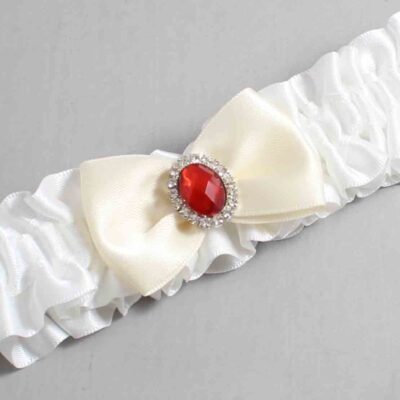 White and Ivory Satin Wedding Garter / White Wedding Garters / Wedding Garter / Custom Wedding Garter / Bridal Garter / Prom Garter / Linda Joyce Couture / Personalized Garter / Personalized Wedding Garter / Personalized Prom Garter