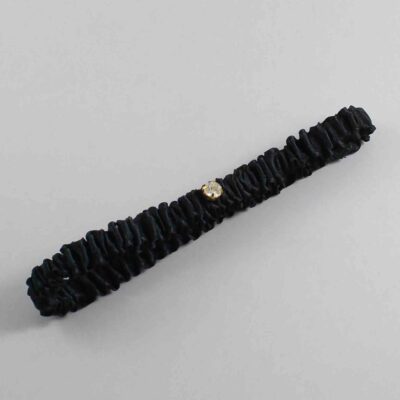 Black Satin Wedding Garter / Solid Black Wedding Garters / Wedding Garter / Custom Wedding Garter / Bridal Garter / Prom Garter / Linda Joyce Couture / Personalized Garter / Personalized Wedding Garter / Personalized Prom Garter