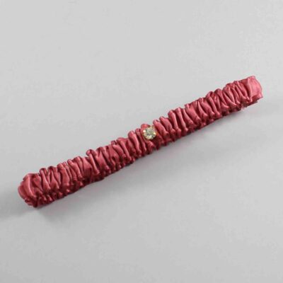 Cinnabar Satin Wedding Garter / Solid Orange Wedding Garters / Wedding Garter / Custom Wedding Garter / Bridal Garter / Prom Garter / Linda Joyce Couture / Personalized Garter / Personalized Wedding Garter / Personalized Prom Garter