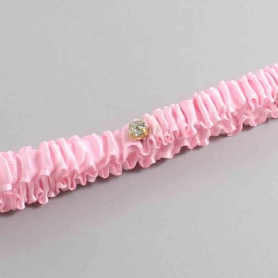 Light Pink Satin Wedding Garter / Solid Pink Wedding Garters / Wedding Garter / Custom Wedding Garter / Bridal Garter / Prom Garter / Linda Joyce Couture / Personalized Garter / Personalized Wedding Garter / Personalized Prom Garter