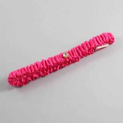 Hot Magenta Satin Wedding Garter / Solid Pink Wedding Garters / Wedding Garter / Custom Wedding Garter / Bridal Garter / Prom Garter / Linda Joyce Couture / Personalized Garter / Personalized Wedding Garter / Personalized Prom Garter