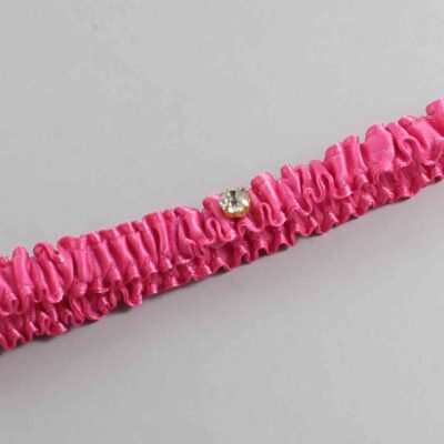 Fuchsia Satin Wedding Garter / Solid Pink Wedding Garters / Wedding Garter / Custom Wedding Garter / Bridal Garter / Prom Garter / Linda Joyce Couture / Personalized Garter / Personalized Wedding Garter / Personalized Prom Garter