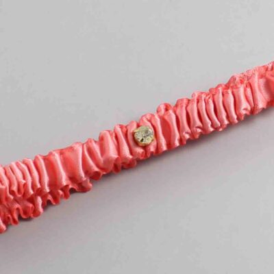 Light Coral Satin Wedding Garter / Solid Orange Wedding Garters / Wedding Garter / Custom Wedding Garter / Bridal Garter / Prom Garter / Linda Joyce Couture / Personalized Garter / Personalized Wedding Garter / Personalized Prom Garter
