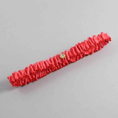 Watermelon Satin Wedding Garter / Solid Red Wedding Garters / Wedding Garter / Custom Wedding Garter / Bridal Garter / Prom Garter / Linda Joyce Couture / Personalized Garter / Personalized Wedding Garter / Personalized Prom Garter