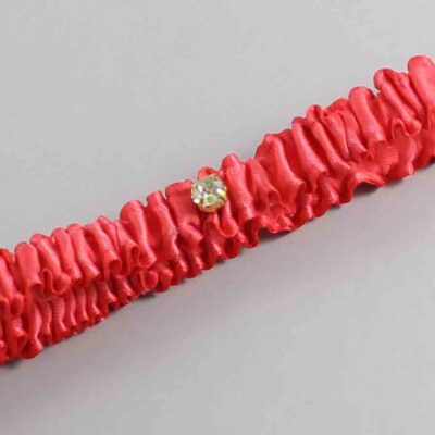 Watermelon Satin Wedding Garter / Solid Red Wedding Garters / Wedding Garter / Custom Wedding Garter / Bridal Garter / Prom Garter / Linda Joyce Couture / Personalized Garter / Personalized Wedding Garter / Personalized Prom Garter