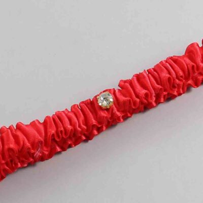 Hot Red Satin Wedding Garter / Solid Red Wedding Garters / Wedding Garter / Custom Wedding Garter / Bridal Garter / Prom Garter / Linda Joyce Couture / Personalized Garter / Personalized Wedding Garter / Personalized Prom Garter