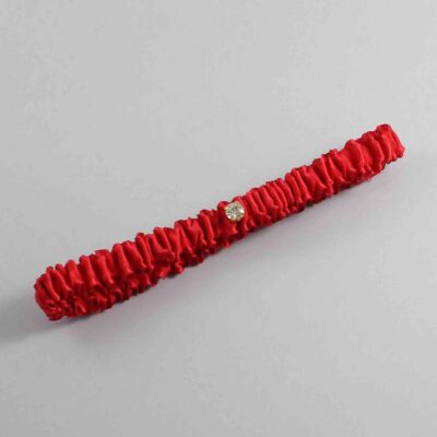 Red Satin Wedding Garter / Solid Red Wedding Garters / Wedding Garter / Custom Wedding Garter / Bridal Garter / Prom Garter / Linda Joyce Couture / Personalized Garter / Personalized Wedding Garter / Personalized Prom Garter