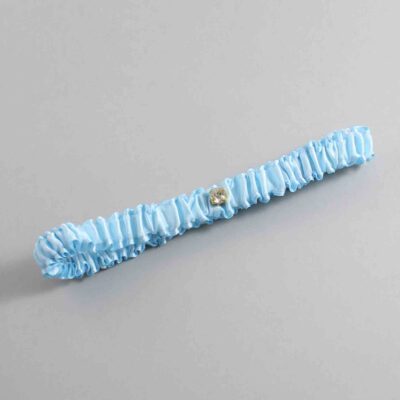 Alice Blue Satin Wedding Garter / Solid Blue Wedding Garters / Wedding Garter / Custom Wedding Garter / Bridal Garter / Prom Garter / Linda Joyce Couture / Personalized Garter / Personalized Wedding Garter / Personalized Prom Garter