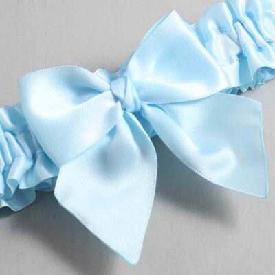 Alice Blue Satin Wedding Garter / Solid Blue Wedding Garters / Wedding Garter / Custom Wedding Garter / Bridal Garter / Prom Garter / Linda Joyce Couture / Personalized Garter / Personalized Wedding Garter / Personalized Prom Garter