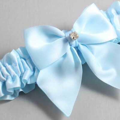 Alice Blue Satin Wedding Garter / Solid Blue Wedding Garters / Wedding Garter / Custom Wedding Garter / Bridal Garter / Prom Garter / Linda Joyce Couture / Personalized Garter / Personalized Wedding Garter / Personalized Prom Garter
