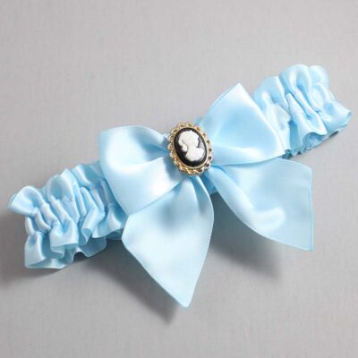 Alice Blue Satin Wedding Garter / Solid Blue Wedding Garters / Wedding Garter / Custom Wedding Garter / Bridal Garter / Prom Garter / Linda Joyce Couture / Personalized Garter / Personalized Wedding Garter / Personalized Prom Garter