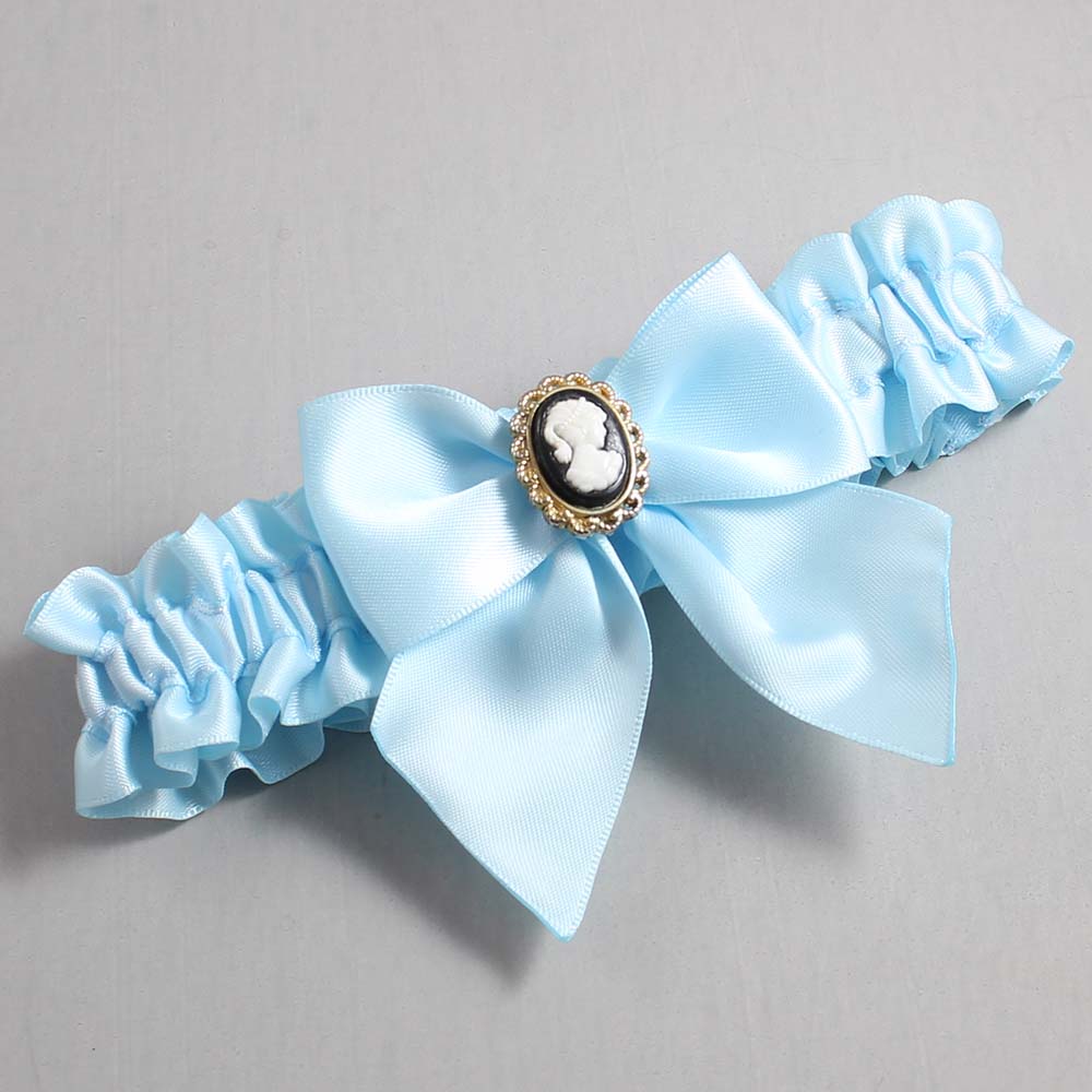 Alice Blue Satin Wedding Garter / Solid Blue Wedding Garters / Wedding Garter / Custom Wedding Garter / Bridal Garter / Prom Garter / Linda Joyce Couture / Personalized Garter / Personalized Wedding Garter / Personalized Prom Garter