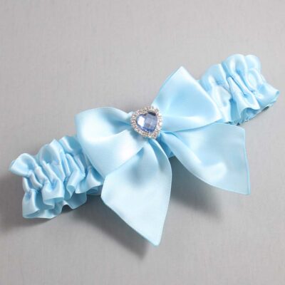 Alice Blue Satin Wedding Garter / Solid Blue Wedding Garters / Wedding Garter / Custom Wedding Garter / Bridal Garter / Prom Garter / Linda Joyce Couture / Personalized Garter / Personalized Wedding Garter / Personalized Prom Garter