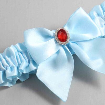 Alice Blue Satin Wedding Garter / Solid Blue Wedding Garters / Wedding Garter / Custom Wedding Garter / Bridal Garter / Prom Garter / Linda Joyce Couture / Personalized Garter / Personalized Wedding Garter / Personalized Prom Garter