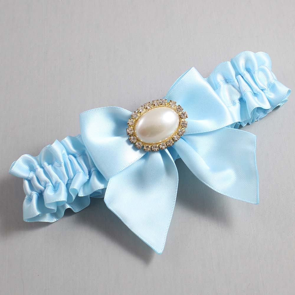 Alice Blue Satin Wedding Garter / Solid Blue Wedding Garters / Wedding Garter / Custom Wedding Garter / Bridal Garter / Prom Garter / Linda Joyce Couture / Personalized Garter / Personalized Wedding Garter / Personalized Prom Garter