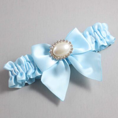 Alice Blue Satin Wedding Garter / Solid Blue Wedding Garters / Wedding Garter / Custom Wedding Garter / Bridal Garter / Prom Garter / Linda Joyce Couture / Personalized Garter / Personalized Wedding Garter / Personalized Prom Garter