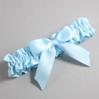 Alice Blue Satin Wedding Garter / Blue Wedding Garters / Wedding Garter / Custom Wedding Garter / Bridal Garter / Prom Garter / Linda Joyce Couture / Personalized Garter / Personalized Wedding Garter / Personalized Prom Garter