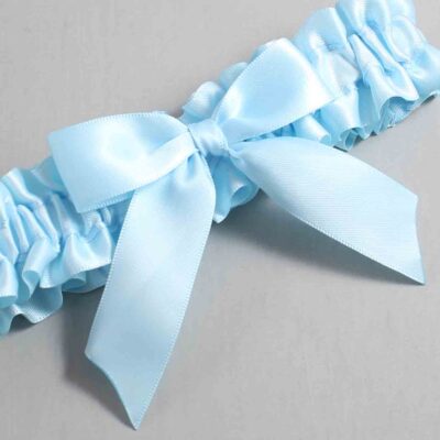 Alice Blue Satin Wedding Garter / Blue Wedding Garters / Wedding Garter / Custom Wedding Garter / Bridal Garter / Prom Garter / Linda Joyce Couture / Personalized Garter / Personalized Wedding Garter / Personalized Prom Garter