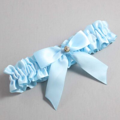 Alice Blue Satin Wedding Garter / Blue Wedding Garters / Wedding Garter / Custom Wedding Garter / Bridal Garter / Prom Garter / Linda Joyce Couture / Personalized Garter / Personalized Wedding Garter / Personalized Prom Garter