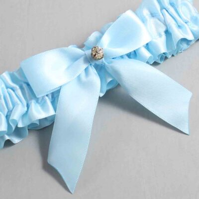 Alice Blue Satin Wedding Garter / Blue Wedding Garters / Wedding Garter / Custom Wedding Garter / Bridal Garter / Prom Garter / Linda Joyce Couture / Personalized Garter / Personalized Wedding Garter / Personalized Prom Garter