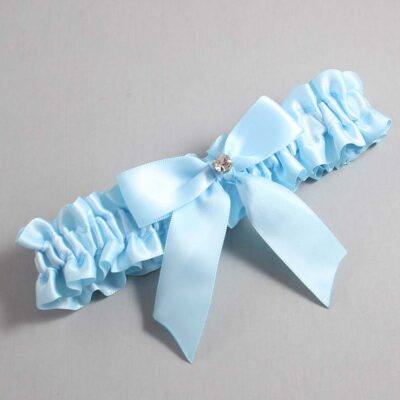 Alice Blue Satin Wedding Garter / Blue Wedding Garters / Wedding Garter / Custom Wedding Garter / Bridal Garter / Prom Garter / Linda Joyce Couture / Personalized Garter / Personalized Wedding Garter / Personalized Prom Garter