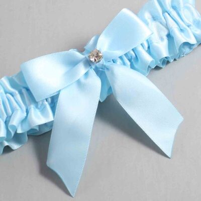 Alice Blue Satin Wedding Garter / Blue Wedding Garters / Wedding Garter / Custom Wedding Garter / Bridal Garter / Prom Garter / Linda Joyce Couture / Personalized Garter / Personalized Wedding Garter / Personalized Prom Garter