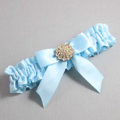 Alice Blue Satin Wedding Garter / Blue Wedding Garters / Wedding Garter / Custom Wedding Garter / Bridal Garter / Prom Garter / Linda Joyce Couture / Personalized Garter / Personalized Wedding Garter / Personalized Prom Garter