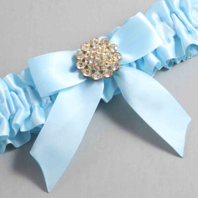 Alice Blue Satin Wedding Garter / Blue Wedding Garters / Wedding Garter / Custom Wedding Garter / Bridal Garter / Prom Garter / Linda Joyce Couture / Personalized Garter / Personalized Wedding Garter / Personalized Prom Garter