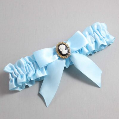Alice Blue Satin Wedding Garter / Blue Wedding Garters / Wedding Garter / Custom Wedding Garter / Bridal Garter / Prom Garter / Linda Joyce Couture / Personalized Garter / Personalized Wedding Garter / Personalized Prom Garter