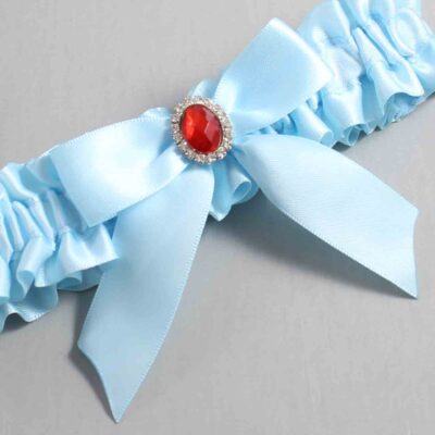 Alice Blue Satin Wedding Garter / Blue Wedding Garters / Wedding Garter / Custom Wedding Garter / Bridal Garter / Prom Garter / Linda Joyce Couture / Personalized Garter / Personalized Wedding Garter / Personalized Prom Garter